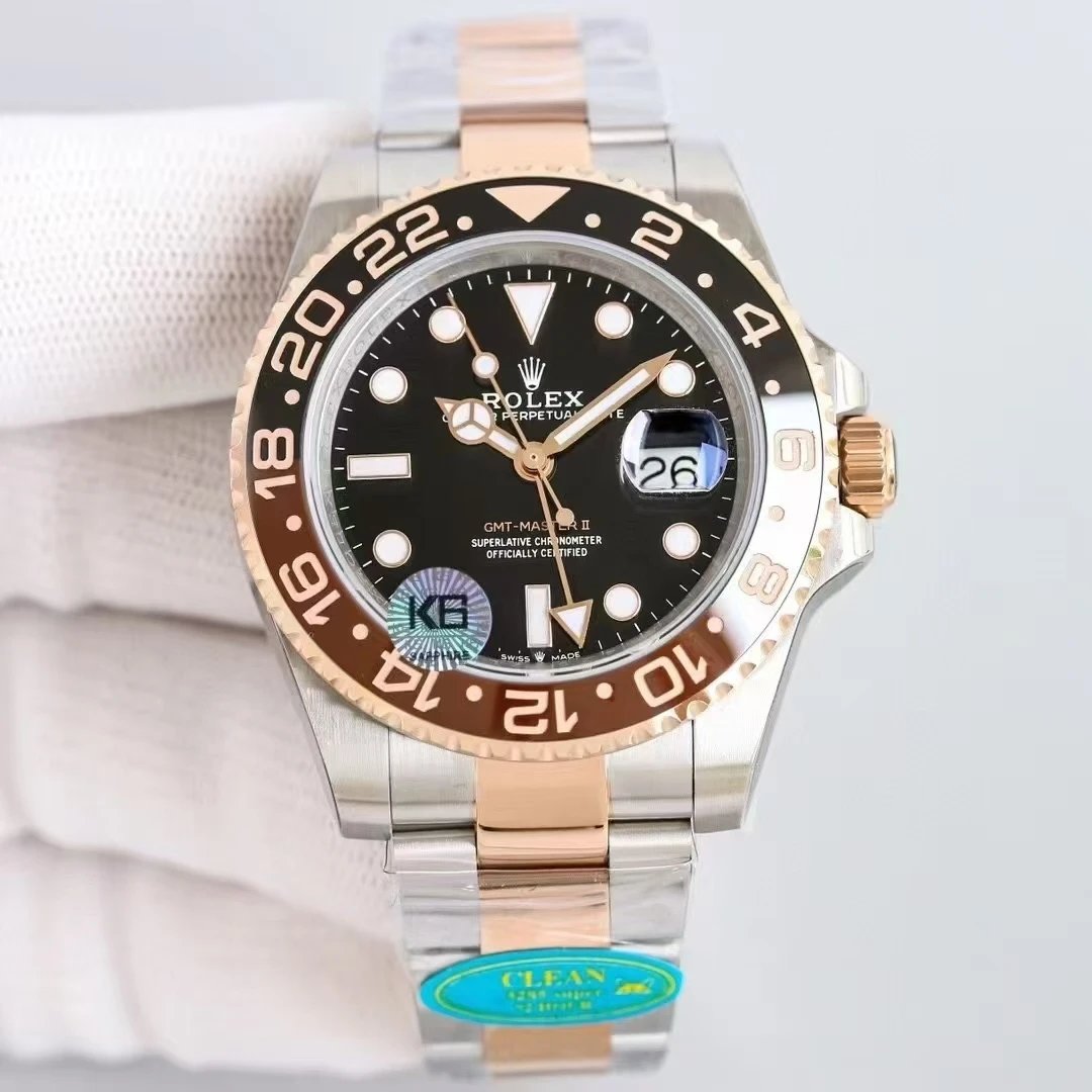 Rolex GMT-Master II Black and Blue Cerachrom Bezel Mechanical Watch Watches - 3