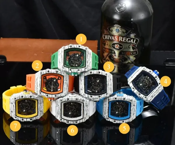 Richard Mille RM 055 Bubba Watson Carbon Fiber Tourbillon Watch Multicolor Watches - 1