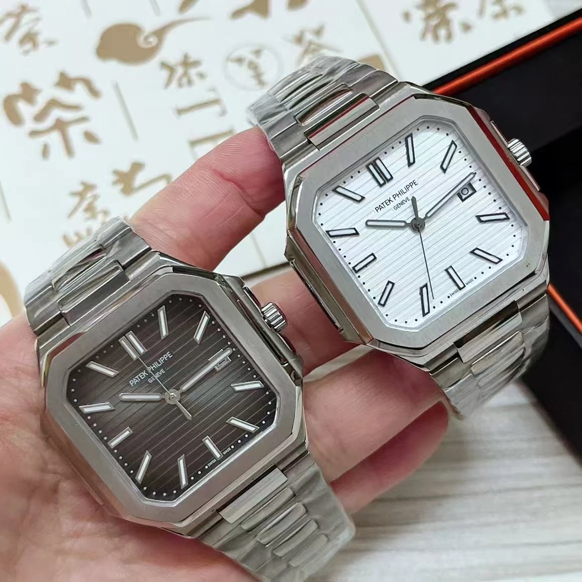 Cartier Santos de Cartier Automatic Ceramic Watch Multicolor Dial Collection Watches - 12