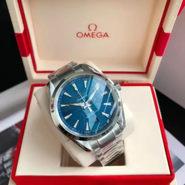 Omega Seamaster Aqua Terra Blue Dial Stainless Steel Watch - 1