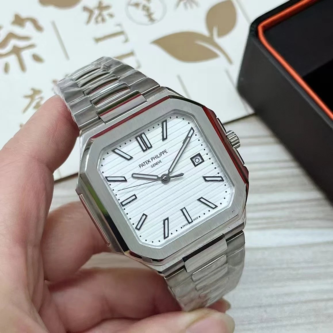 Cartier Santos de Cartier Automatic Ceramic Watch Multicolor Dial Collection Watches - 6