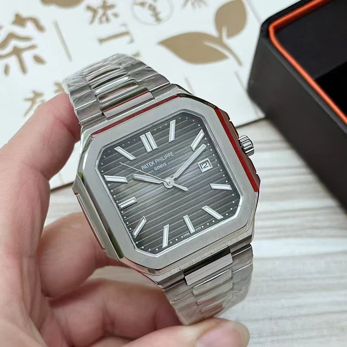 Cartier Santos de Cartier Automatic Ceramic Watch Multicolor Dial Collection Watches - 8