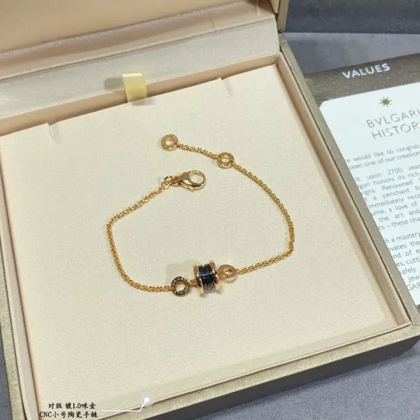 Rose Gold Chain Necklace with Red Enamel and Crystal Pendant Jewelry - 12