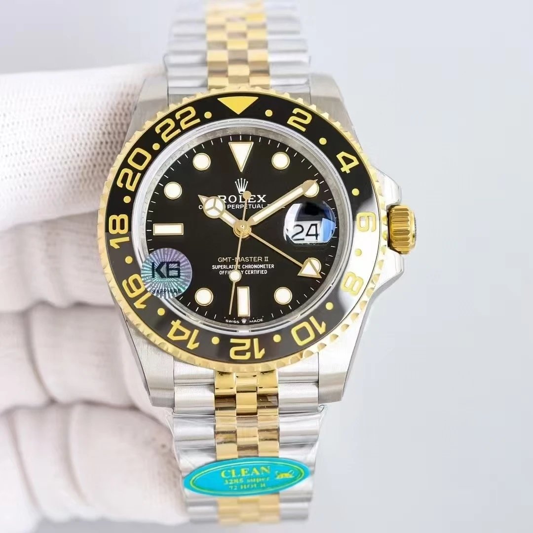 Rolex GMT-Master II Black and Blue Cerachrom Bezel Mechanical Watch Watches - 4