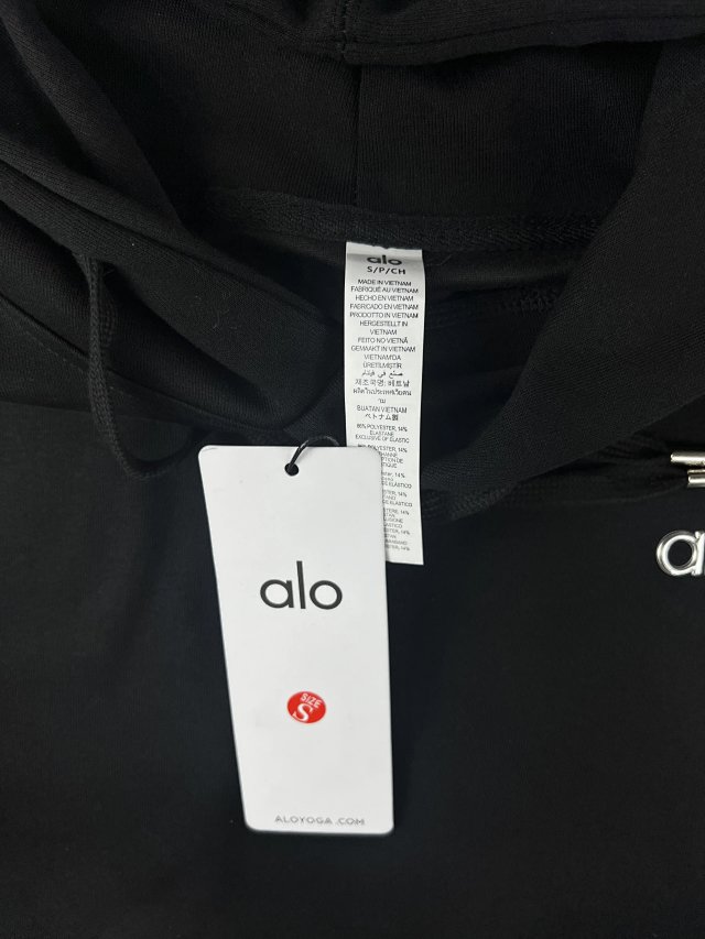 Alo Black Hoodie & Sweatpants Set: seller detail photo 5