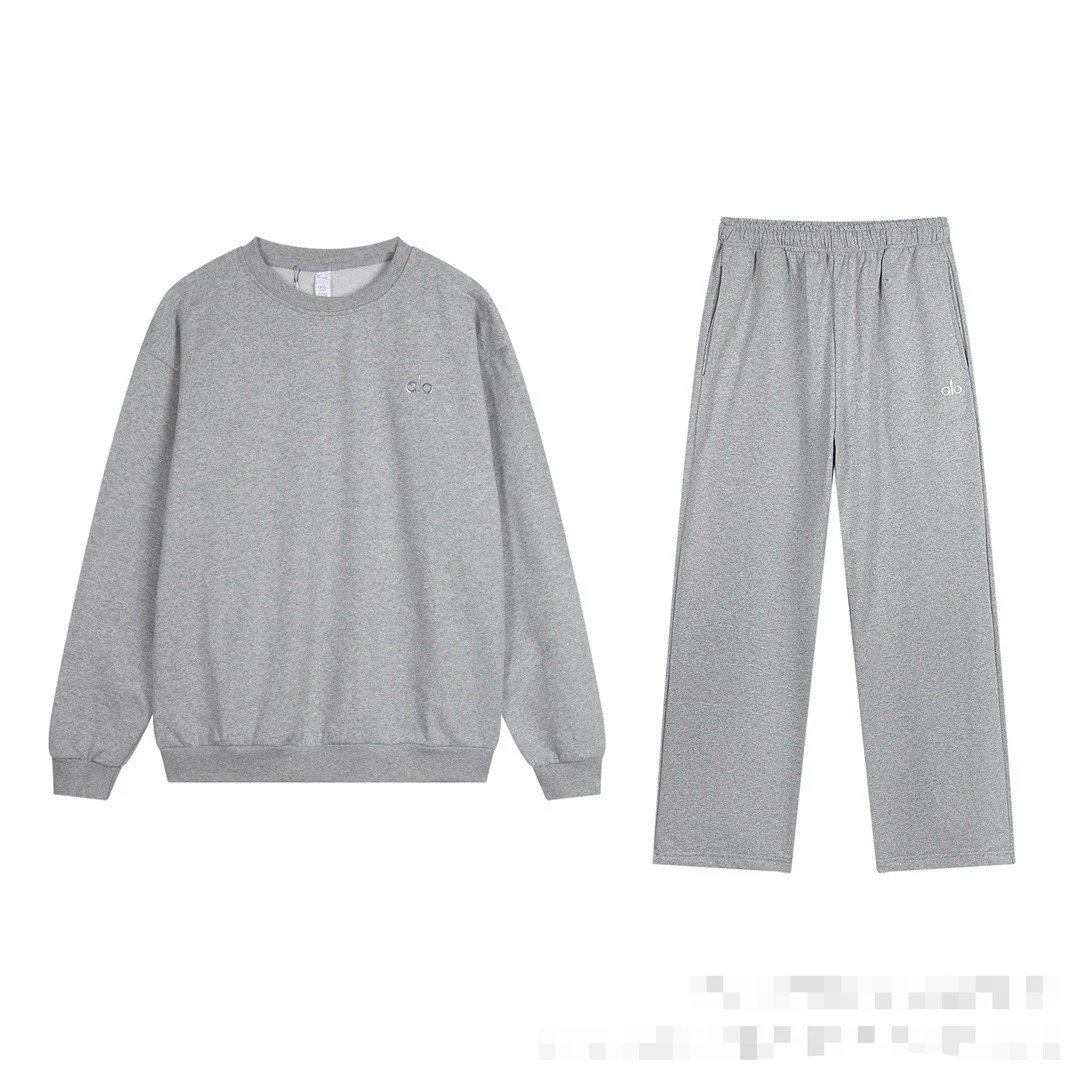 Gray Crewneck Straight Leg - Set