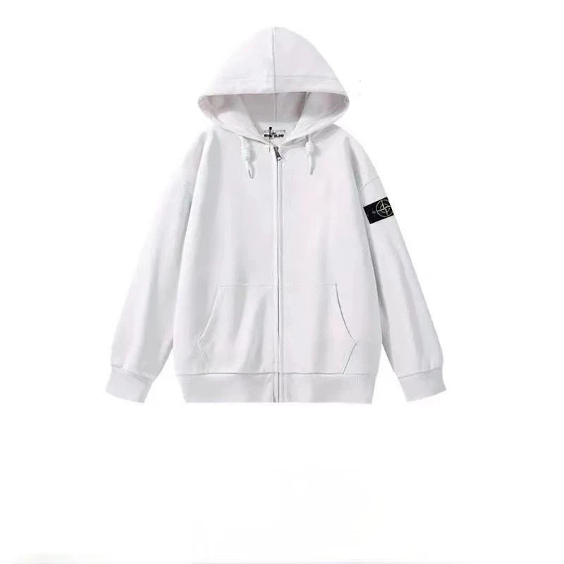 白色拉链外套加绒