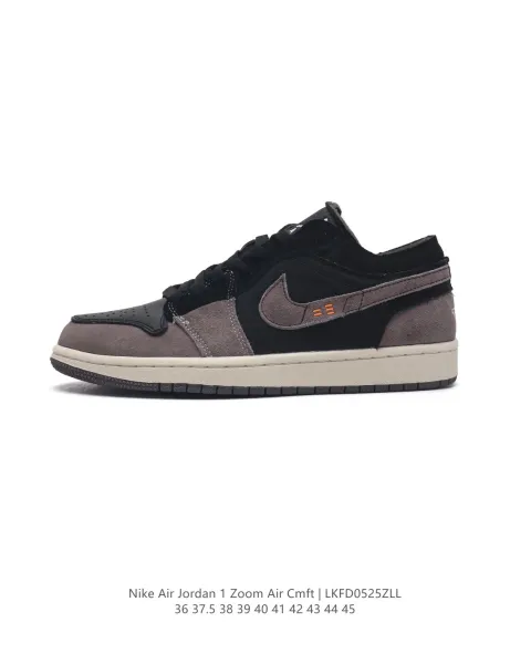 Air Jordan 1 Zoom Air Craft Black/Gray Sneakers - 33