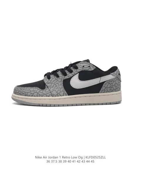 Air Jordan 1 Zoom Air Craft Black/Gray Sneakers - 34