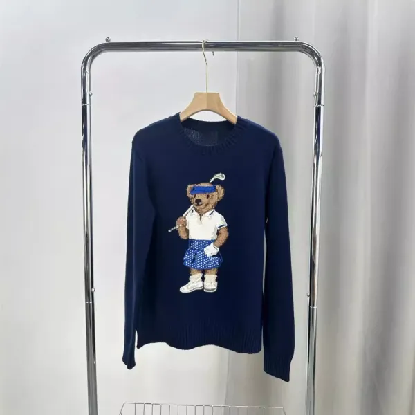 Polo Ralph Lauren Bear Embroidered Crewneck Sweater White - 22
