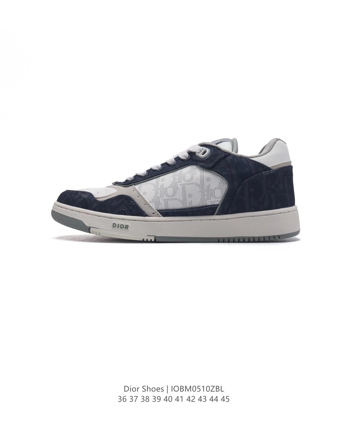 Dior B23 Oblique Gray White Sneakers - 12