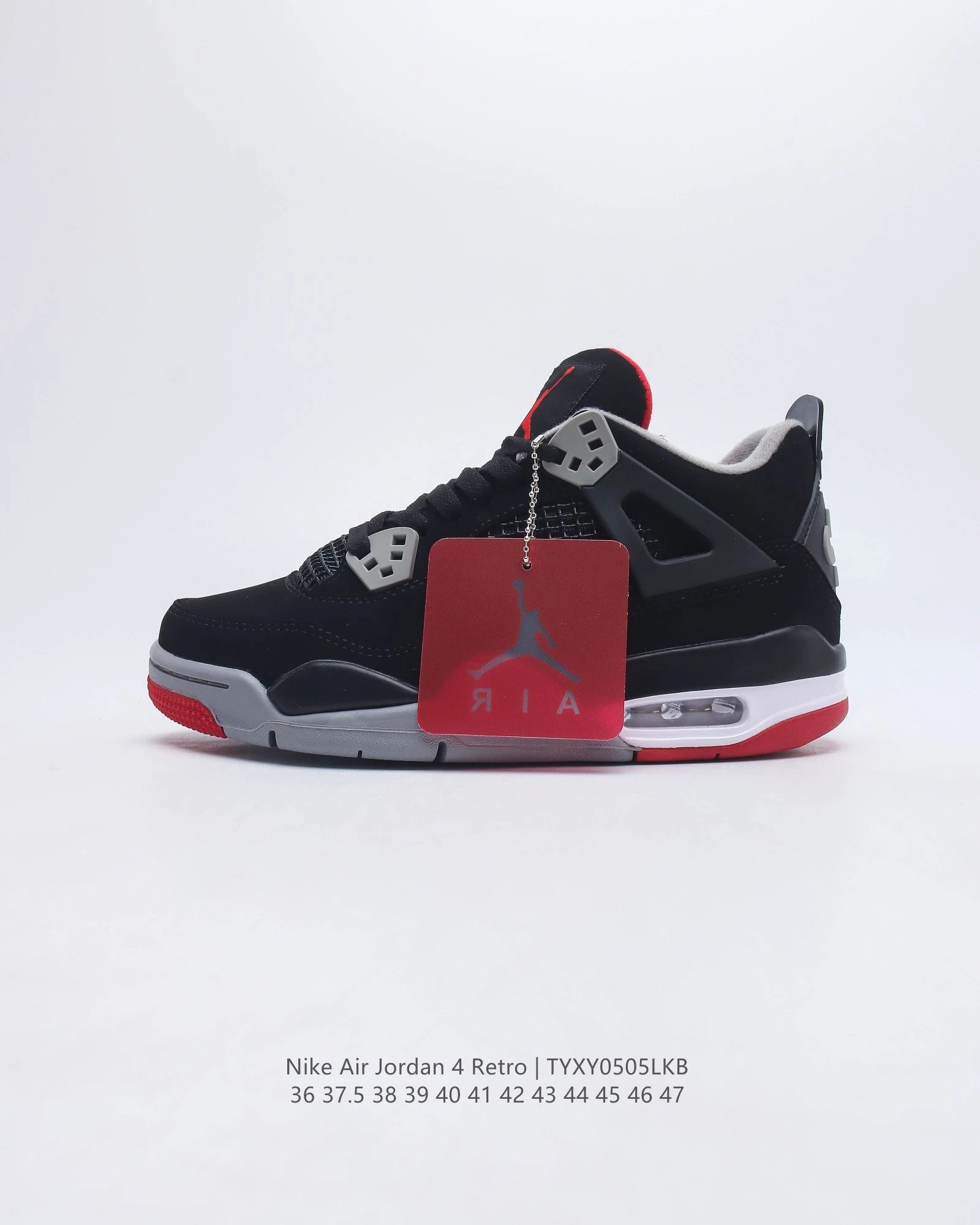 Air Jordan 4 Retro White Cement Grey Navy Sneakers - 32