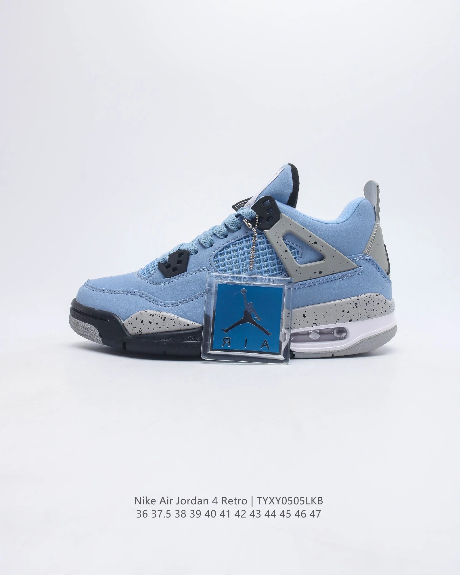 Air Jordan 4 Retro White Cement Grey Navy Sneakers - 33
