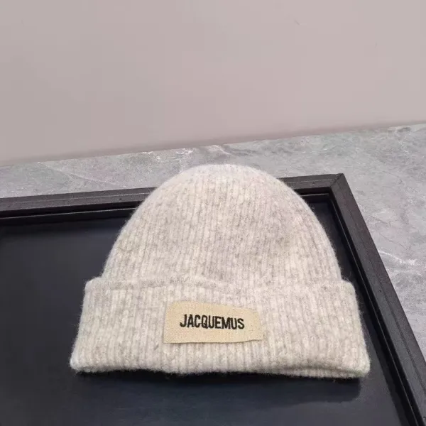 Jacquemus Le Bonnet Beanie Gray Knit Hat - 3