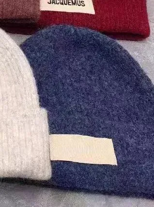 Jacquemus Beanie Wool Blend Navy Blue Beanie - 1