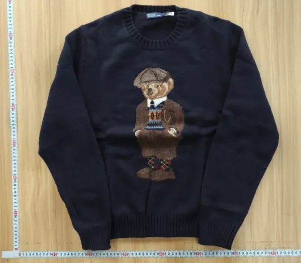 Polo Ralph Lauren Bear Embroidered Crewneck Sweater White - 3