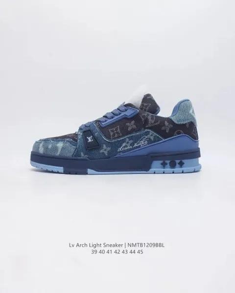 Louis Vuitton Arch Light Sneaker Denim Monogram Blue Sneakers - 1