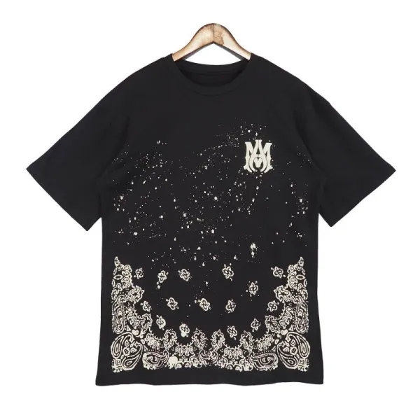 MM6 Maison Margiela Bandana Print Black T-Shirt - 1