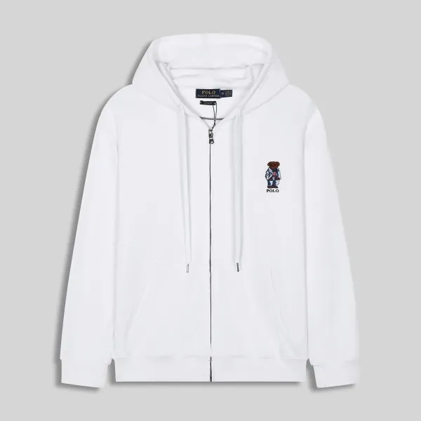 Polo Ralph Lauren Custom Fit White Hoodie - 1