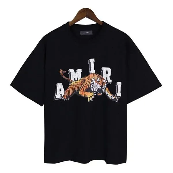 Amiri Tiger Graphic Oversized Black T-Shirt - 1