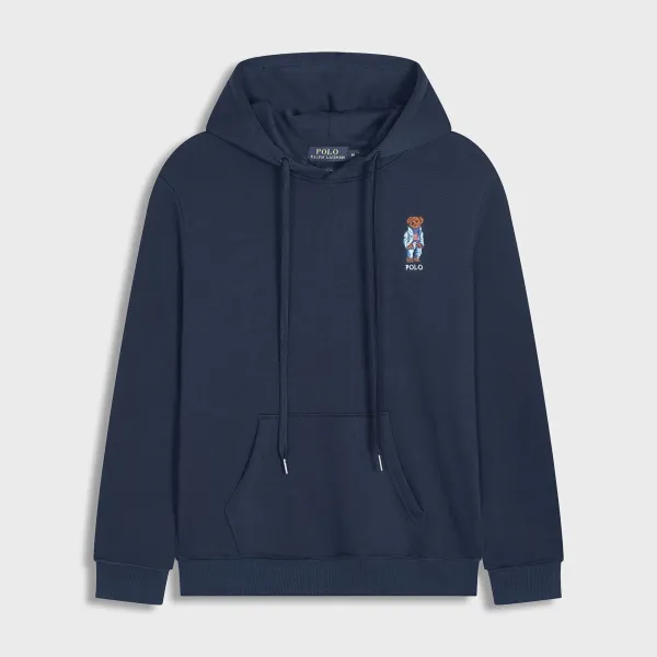 Polo Ralph Lauren Classic Bear Embroidered Hoodie Navy - 1