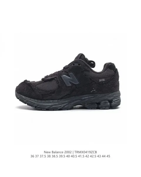 New Balance 2002 Black Suede Running Shoes - 1