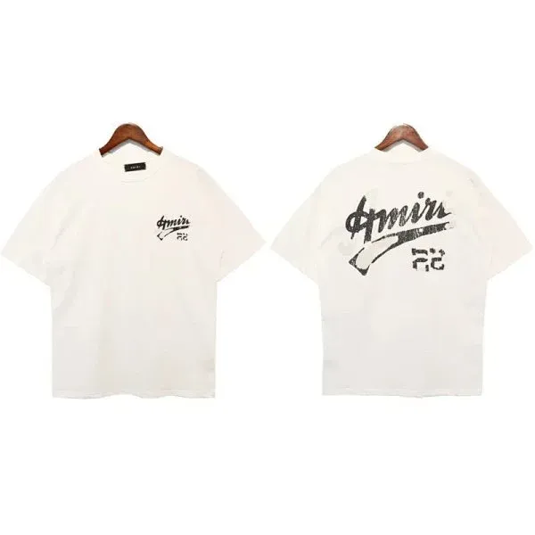 Amiri Script Logo Oversized T-Shirt White - 1