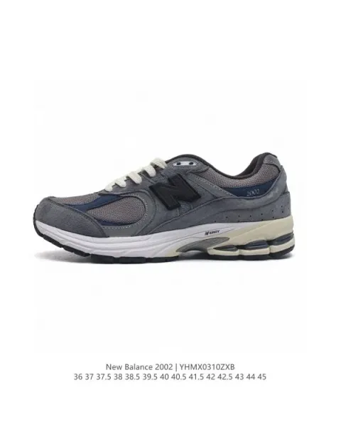 New Balance 2002 Gray Navy Mesh Sneakers - 1