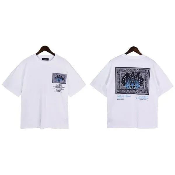 AMIRI x Bandana Print Oversized T-Shirt White - 1