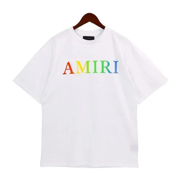 Amiri Rainbow Logo White T-Shirt - 1