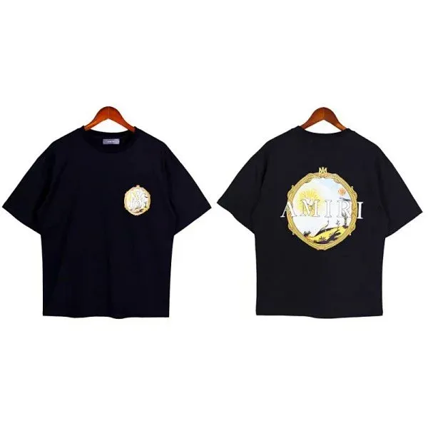 Amiri Framed Landscape Black T-Shirt - 1