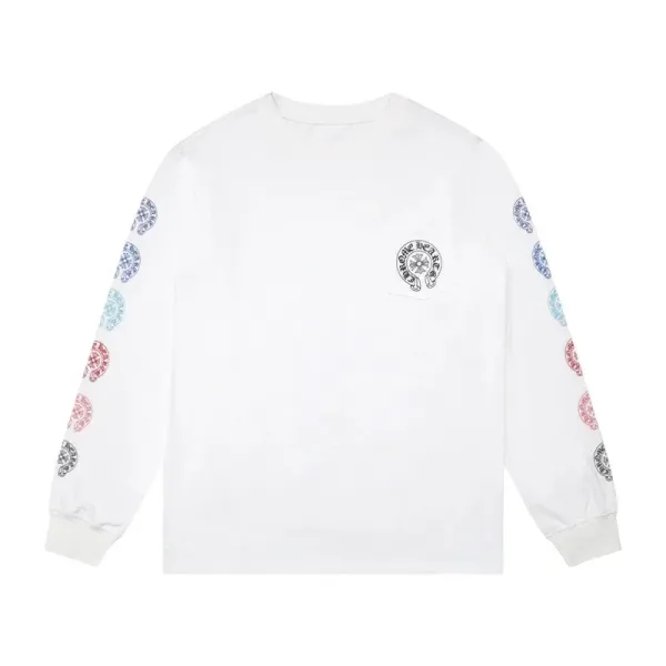Chrome Hearts Multi-Color Logo Print Long Sleeve T-Shirt White - 1