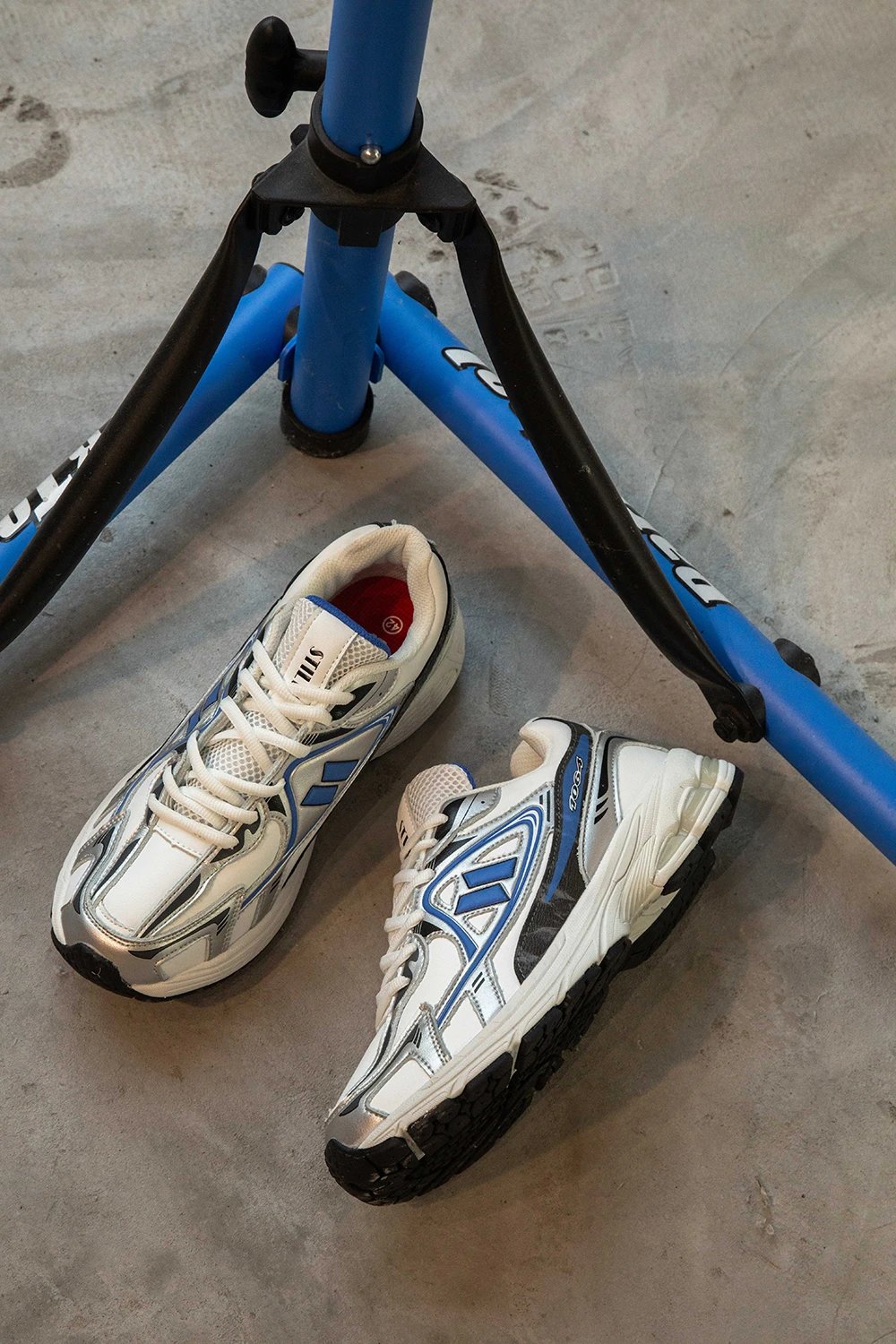 Lotto Toga White Blue Silver Chunky Sneakers