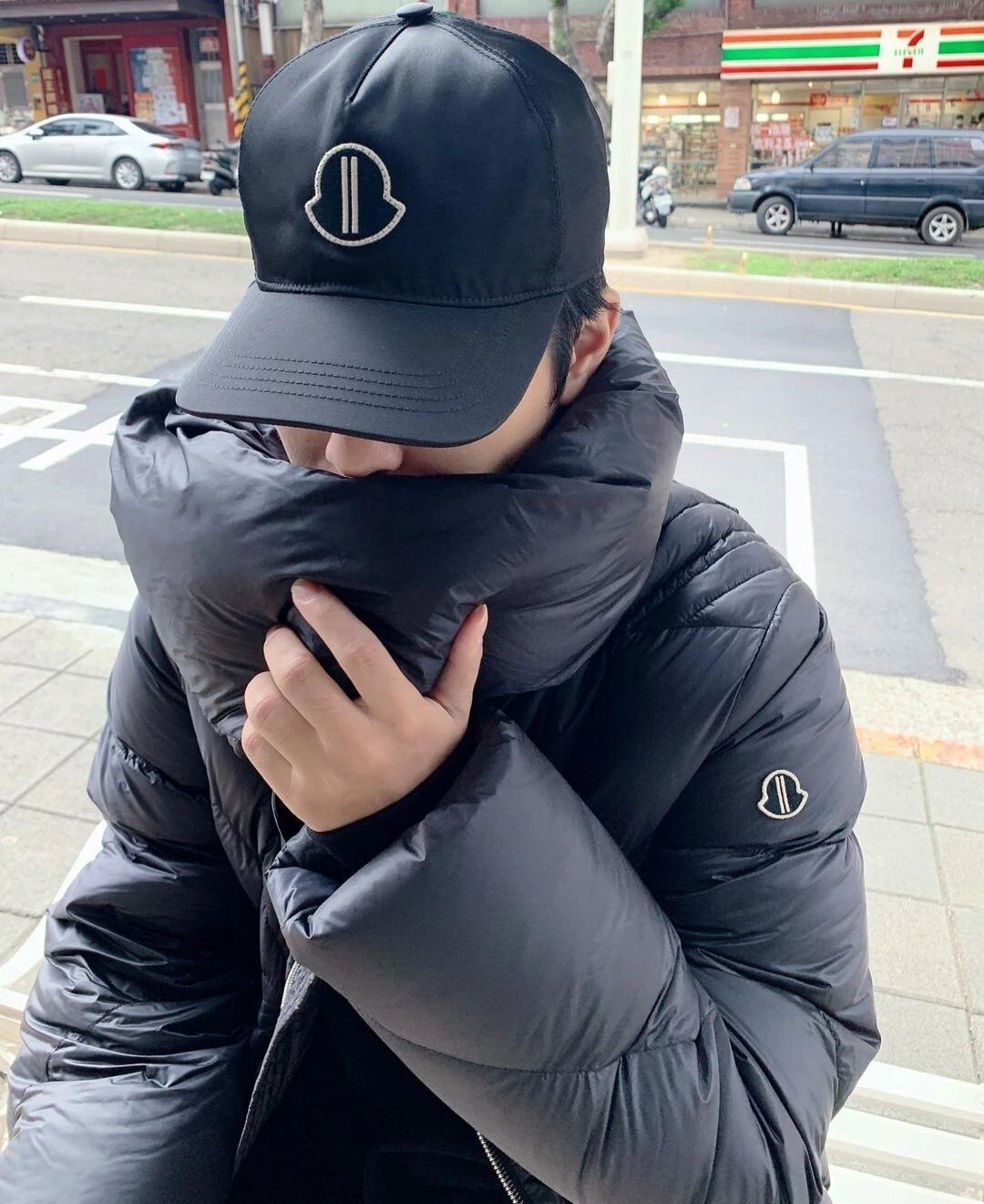 【顶男必备】Rick Owens蒙口联名限定黑色三层夹棉设计师鸭舌棒球帽男女同款 - 136670