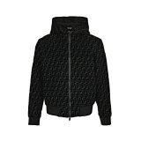Fendi FF Monogram Hooded Bomber Jacket