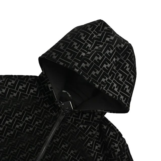 Fendi Jackets FF Monogram Hooded Zip Jacket product detail image 6