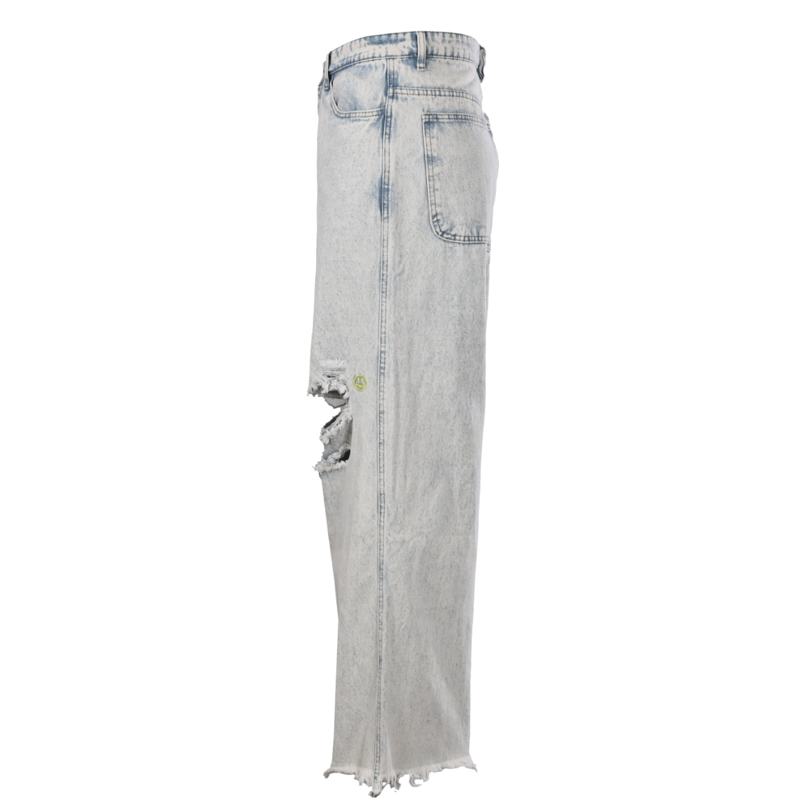 Smiley Face Wide-Leg Ripped Jeans photo 3