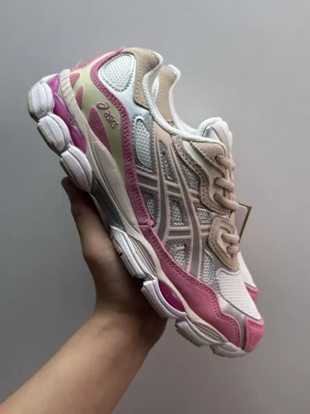 Asics Gel-Kayano 14 Pink Beige Running Shoes - 1