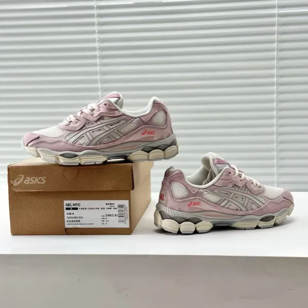 Asics Gel-Kayano 14 Pink White Running Shoes - 8