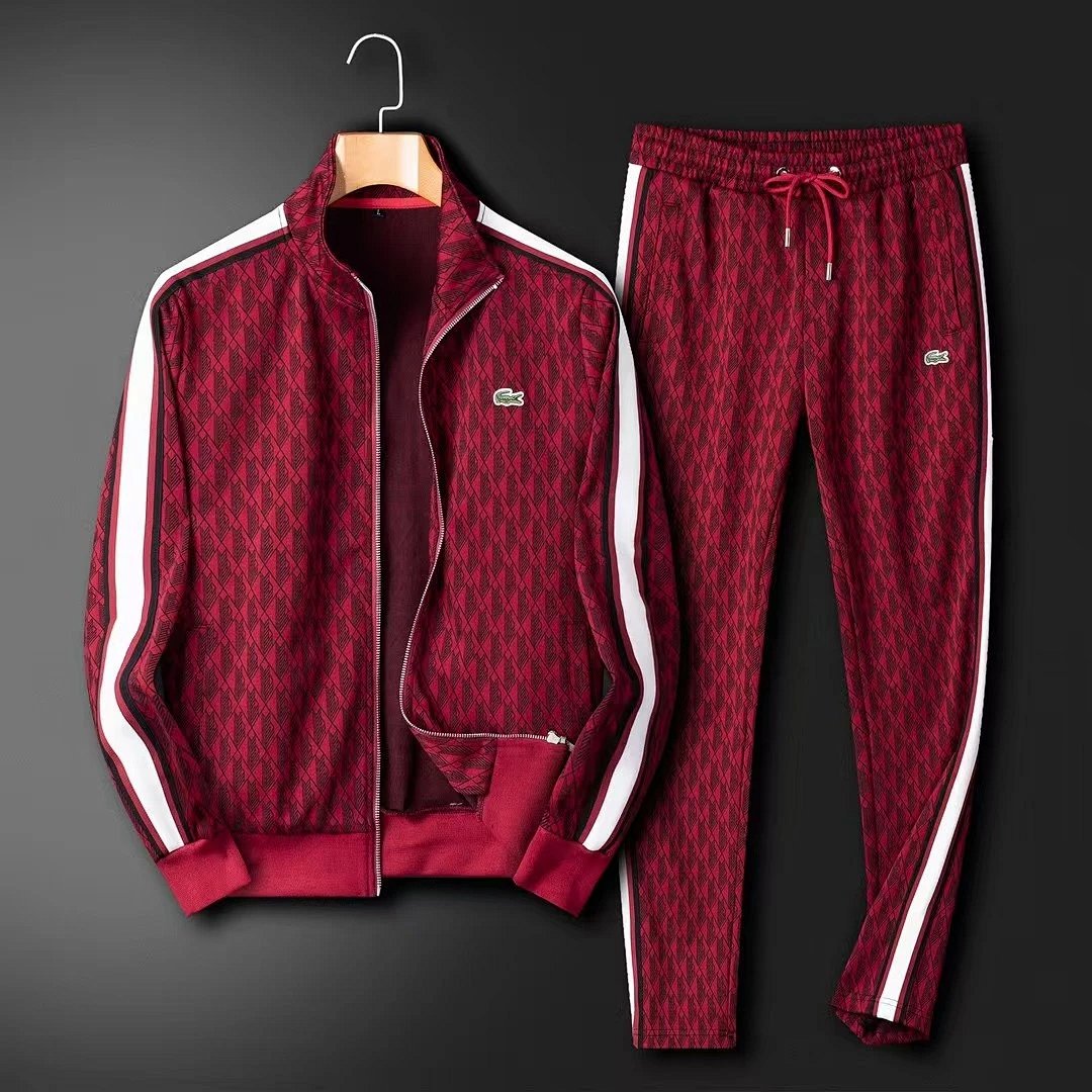 Lacoste Diamond Pattern Tracksuit Black / Gray product detail 12 in Litbuy spreadsheet finds