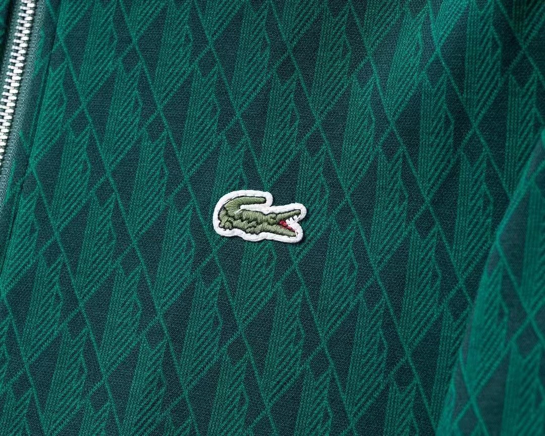 Lacoste Matching Sets Diamond-pattern zip track jacket and jogger set image 7