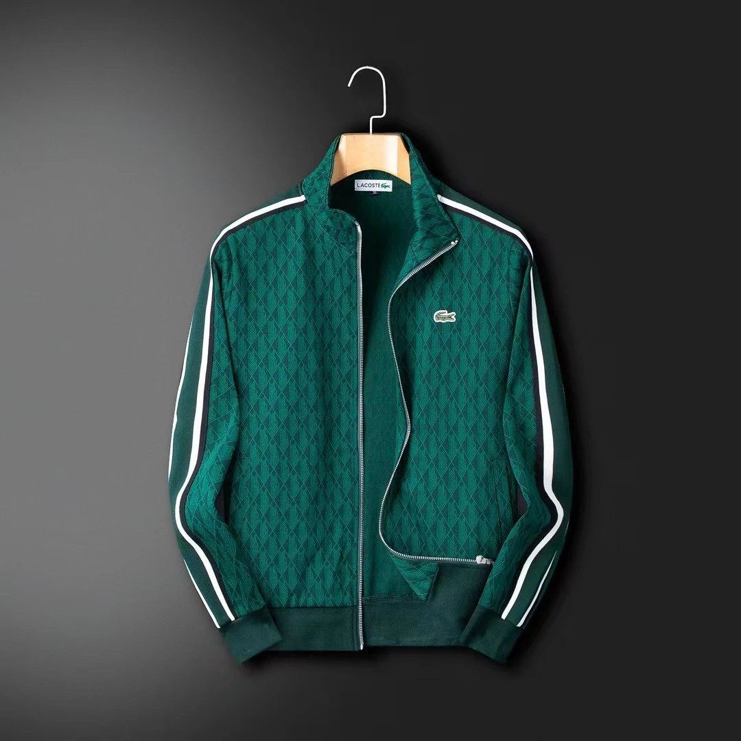 Lacoste Matching Sets Diamond-pattern zip track jacket and jogger set image 3