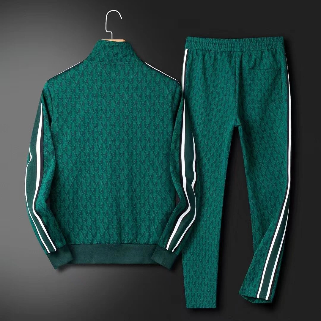 Lacoste Matching Sets Diamond-pattern zip track jacket and jogger set image 2