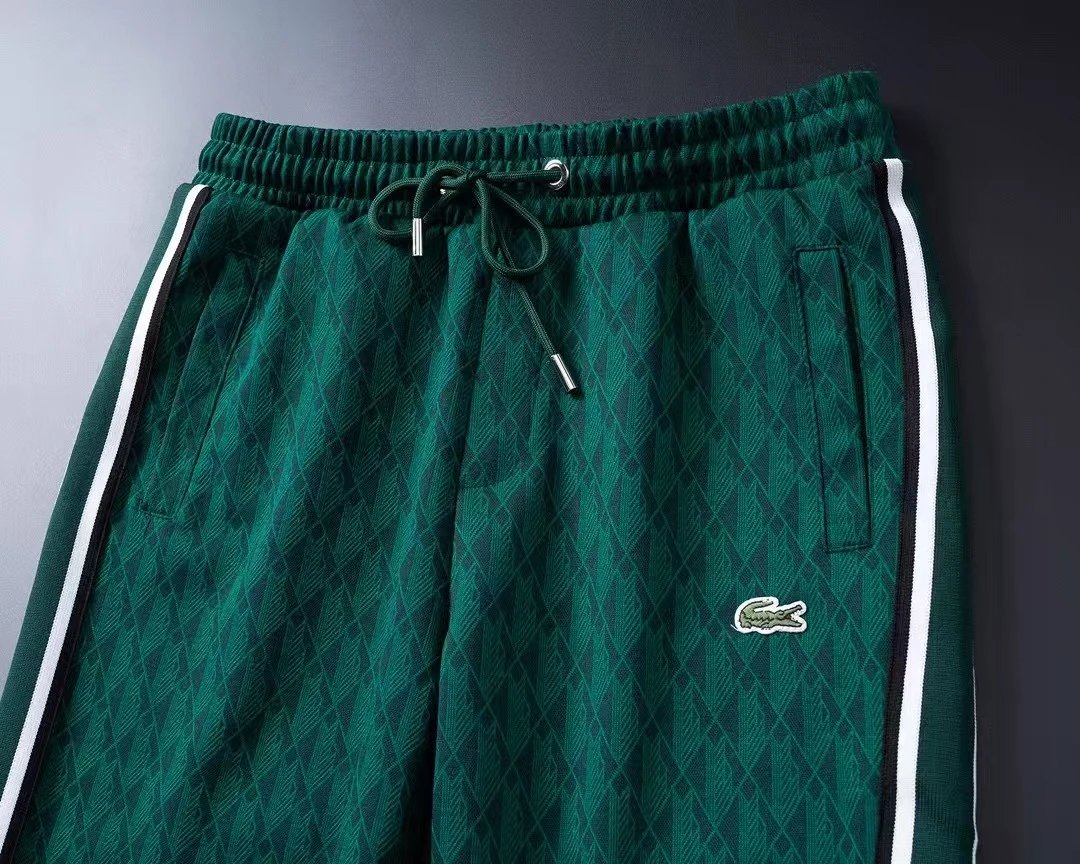 Lacoste Matching Sets Diamond-pattern zip track jacket and jogger set image 8