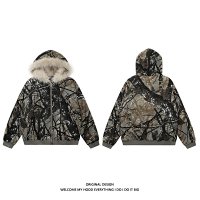Tree Patern Fur Zip up Hoodie — seller photo 3