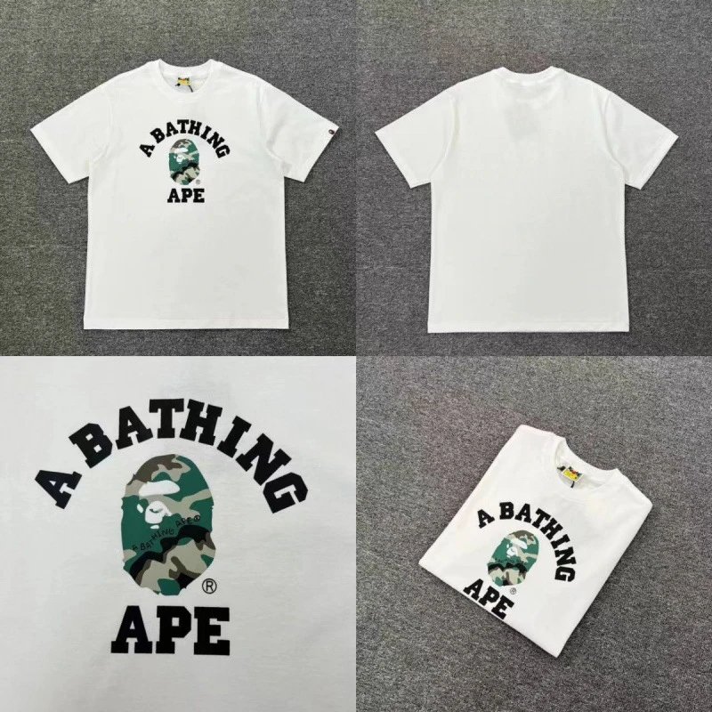 A Bathing Ape T-Shirts Apes Together Strong Graphic Short-Sleeve T-Shirt — 01 White