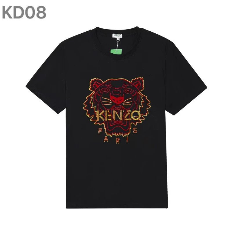 KENZO T-Shirts Tiger Embroidered T-Shirt — KD08