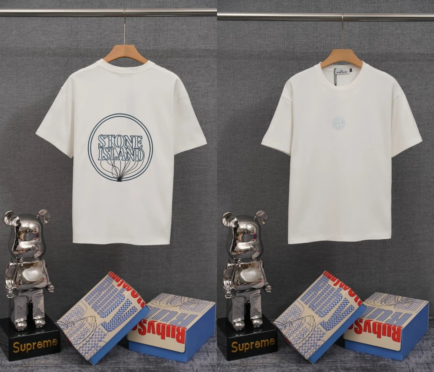 Stone Island T-Shirts Compass Graphic Short-Sleeve T-Shirt — SD 20 white