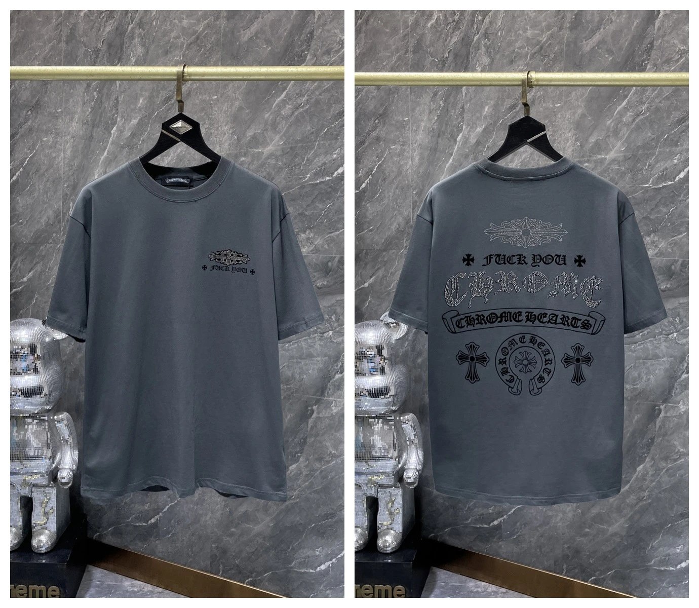 Chrome Hearts T-Shirts Graphic Cross Motif Short-Sleeve T-Shirt — 8