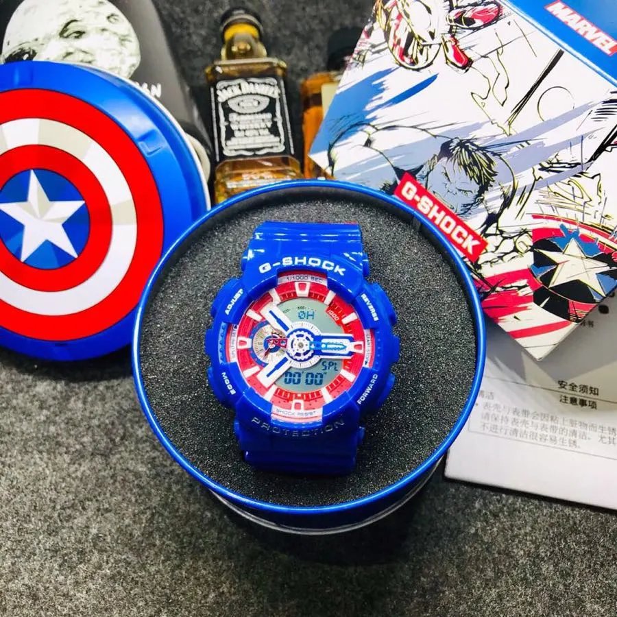 Casio Watches G-Shock octagonal ana-digi metal bracelet watch — Marvel 2